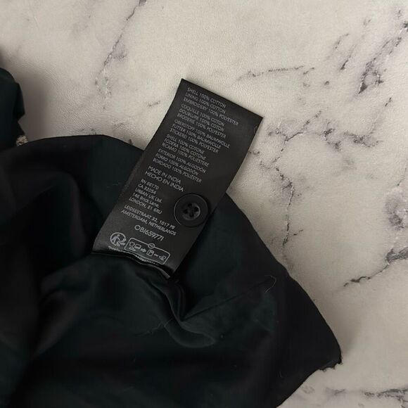 By Anthropologie Cap-Sleeve Shirt Dress L - Picture 8 of 9